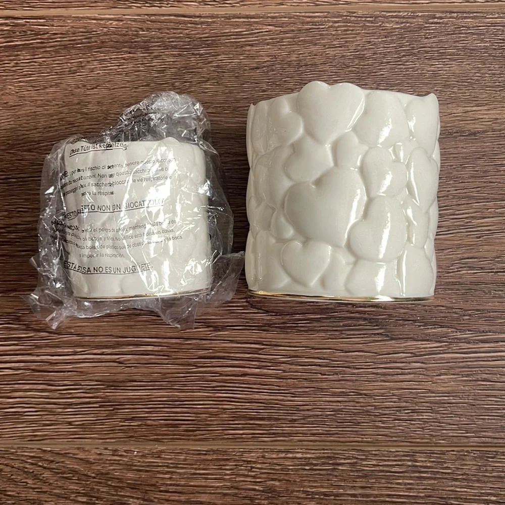 Lenox Hearts Medium Votive Tea Light Candle Holder. Set of 2